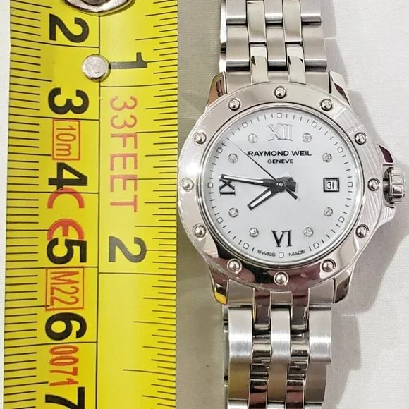 $1050 MSRP RAYMOND WEIL Tango Diamond MOP Dial Ladies Watch